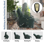 Fauteuil inclinable de massage électrique rembourré avec porte-gobelet