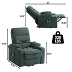 Fauteuil inclinable de massage électrique rembourré avec porte-gobelet