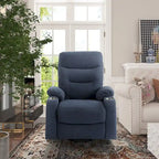 Fauteuil inclinable de massage électrique rembourré avec porte-gobelet