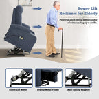 Fauteuil inclinable de massage électrique rembourré avec porte-gobelet