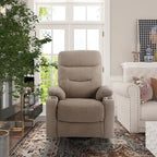 Fauteuil inclinable de massage électrique rembourré avec porte-gobelet