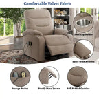 Fauteuil inclinable de massage électrique rembourré avec porte-gobelet
