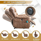 Canapé inclinable avec fauteuil de massage
