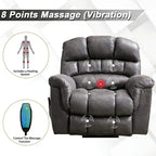 Canapé inclinable avec fauteuil de massage