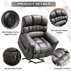 Canapé inclinable avec fauteuil de massage