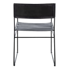 Chaise de salle à manger en cuir (lot de 2) - 21,7 L x 19,7 P x 31,9 H - 22Lx20Px32H