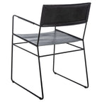 Chaise de salle à manger en cuir (lot de 2) - 21,7 L x 19,7 P x 31,9 H - 22Lx20Px32H