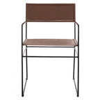 Chaise de salle à manger en cuir (lot de 2) - 21,7 L x 19,7 P x 31,9 H - 22Lx20Px32H
