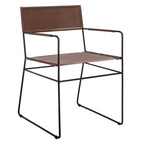 Chaise de salle à manger en cuir (lot de 2) - 21,7 L x 19,7 P x 31,9 H - 22Lx20Px32H