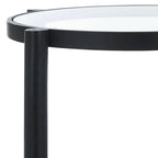 Table d'appoint en rotin et verre - 23 po larg. x 23 po prof. x 24 po haut. - 23L x 23P x 24H