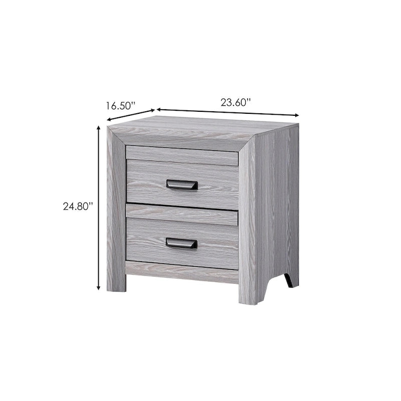 Chambre à coucher 3 pièces avec panneaux gris