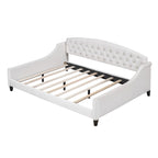 Lit de Repos Moderne Capitonnage Touffet Boutons, Grand Lit
