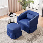 Fauteuil pivotant avec ottoman, Fauteuil d'appoint pivotant pour salon