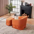 Fauteuil pivotant avec ottoman, Fauteuil d'appoint pivotant pour salon