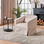 Fauteuil pivotant avec ottoman, Fauteuil d'appoint pivotant pour salon
