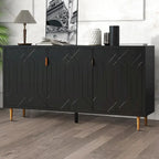 Buffet élégant en bois du milieu du siècle avec trois étagères intérieures
