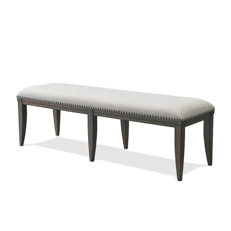 Banc de salle à manger capitonné, beige