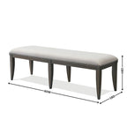 Banc de salle à manger capitonné, beige