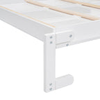 Étagères de rangement murales Queen Size Murphy, lit escamotable se repliant facilement dans une armoire en bois, avec support de matelas
