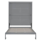 Étagères de rangement murales Queen Size Murphy, lit escamotable se repliant facilement dans une armoire en bois, avec support de matelas