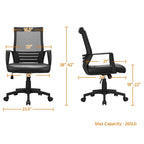 Chaise de bureau ergonomique en maille réglable avec support lombaire