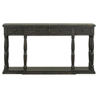 Console de style rétro avec 4 tiroirs de rangement frontaux et 1 étagère