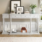 Console de style rétro avec 4 tiroirs de rangement frontaux et 1 étagère