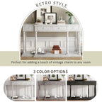 Console de style rétro avec 4 tiroirs de rangement frontaux et 1 étagère
