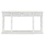 Console de style rétro avec 4 tiroirs de rangement frontaux et 1 étagère