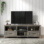 Meuble TV de 178 cm de long avec 2 tiroirs et 4 compartiments de rangement
