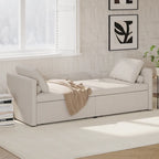 Chaise longue moderne pour lit de repos, lit de repos simple avec 2 tiroirs, pas besoin de matelas, parfait pour les salons et les bureaux à domicile