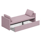 Chaise longue moderne pour lit de repos, lit de repos simple avec 2 tiroirs, pas besoin de matelas, parfait pour les salons et les bureaux à domicile
