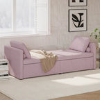 Bain de soleil moderne rembourré, lit de repos simple avec 2 tiroirs, matelas non inclus