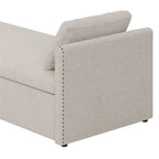 Bain de soleil moderne rembourré, lit de repos simple avec 2 tiroirs, matelas non inclus